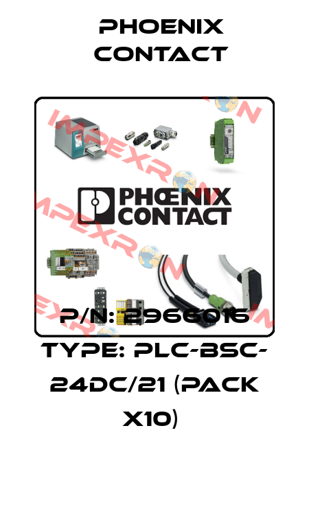 P/N: 2966016 Type: PLC-BSC- 24DC/21 (pack x10)  Phoenix Contact