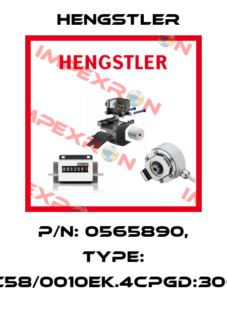 p/n: 0565890, Type: AC58/0010EK.4CPGD:3008 Hengstler