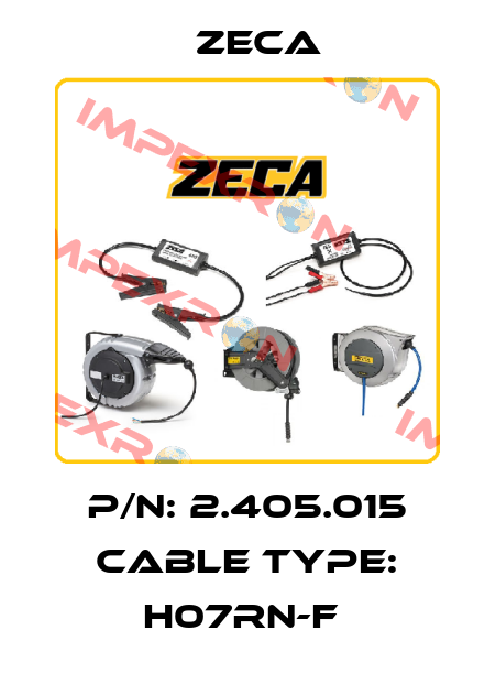 P/N: 2.405.015 Cable type: H07RN-F  Zeca