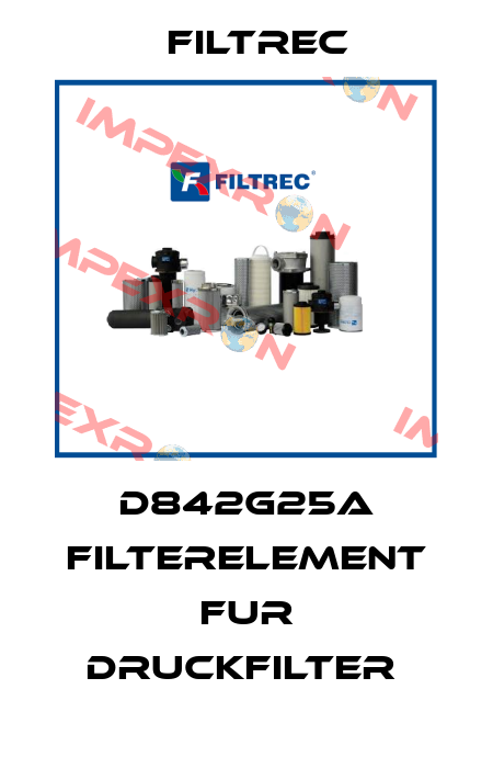 D842G25A FILTERELEMENT FUR DRUCKFILTER  Filtrec