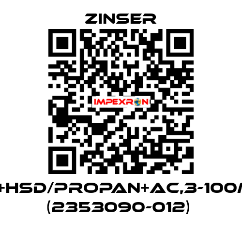 BD+HSD/Propan+AC,3-100mm (2353090-012)  Zinser