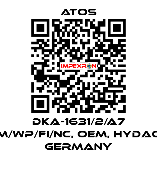 DKA-1631/2/A7 M/WP/FI/NC, OEM, Hydac Germany Atos