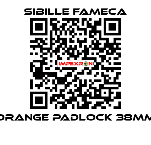 ORANGE PADLOCK 38MM  Sibille Fameca