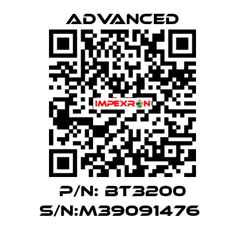 P/N: BT3200 S/N:M39091476  Advanced