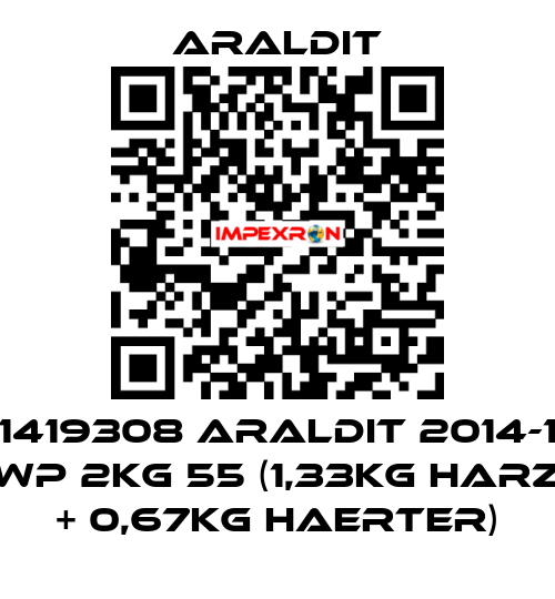 1419308 ARALDIT 2014-1 WP 2KG 55 (1,33KG HARZ + 0,67KG HAERTER)  Araldit