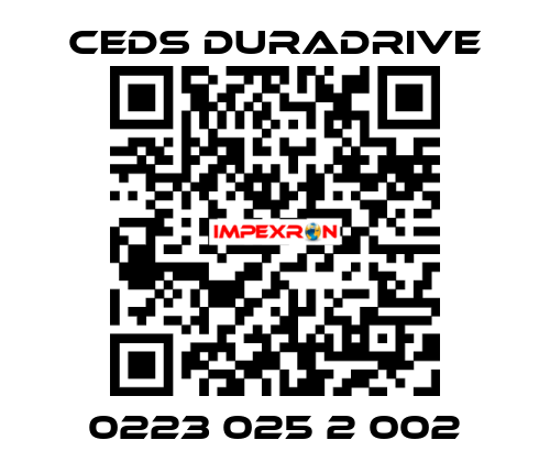 0223 025 2 002 Ceds Duradrive