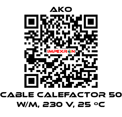 Cable calefactor 50 W/m, 230 V, 25 ºC AKO