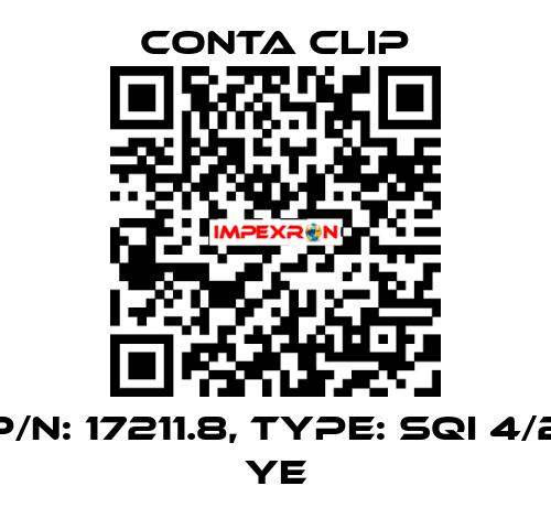 P/N: 17211.8, Type: SQI 4/2 YE Conta Clip