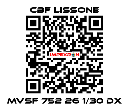 MVSF 752 26 1/30 DX CBF LISSONE