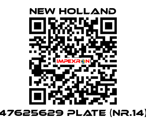 47625629 plate (nr.14) new holland