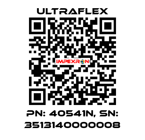 pn: 40541N, sn: 3513140000008 Ultraflex