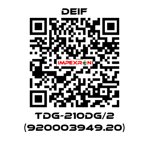 TDG-210DG/2 (920003949.20) Deif