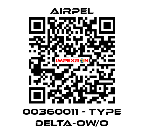 00360011 - Type DELTA-OW/O Airpel