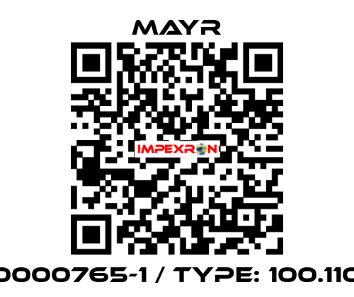 0000765-1 / Type: 100.110 Mayr