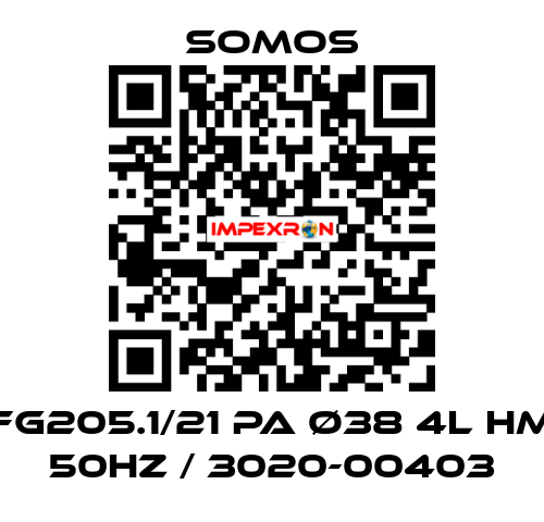 FG205.1/21 PA ø38 4l HM 50Hz / 3020-00403 Somos