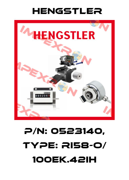 p/n: 0523140, Type: RI58-O/ 100EK.42IH Hengstler