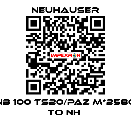 NB 100 TS20/PAZ M*2580 TO NH  Neuhauser