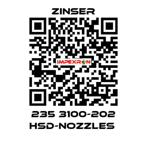 235 3100-202 HSD-nozzles  Zinser