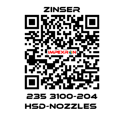 235 3100-204 HSD-nozzles  Zinser