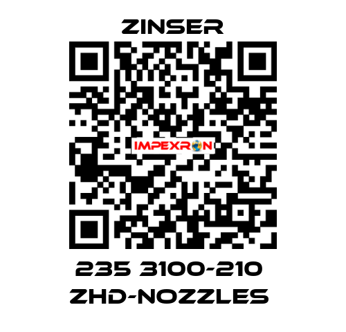 235 3100-210  ZHD-nozzles  Zinser