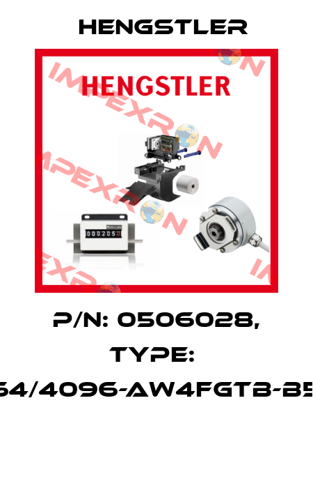 P/N: 0506028, Type:  RI64/4096-AW4FGTB-B5-O  Hengstler