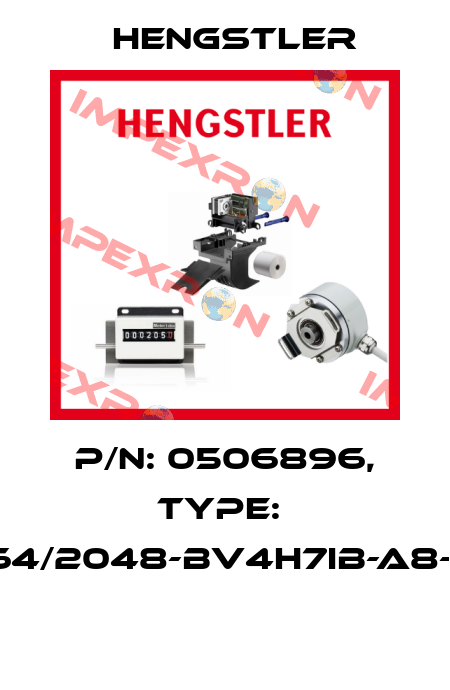 P/N: 0506896, Type:  RI64/2048-BV4H7IB-A8-X0  Hengstler