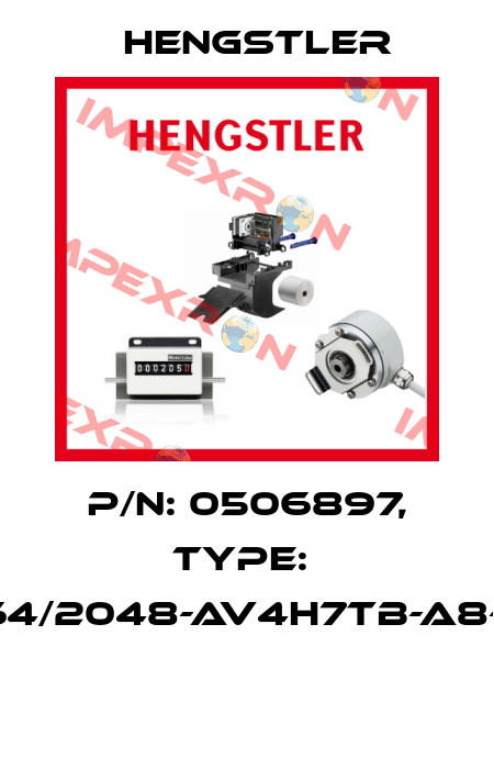 P/N: 0506897, Type:  RI64/2048-AV4H7TB-A8-X0  Hengstler