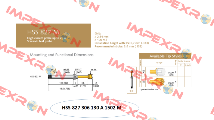 HSS-827 306 130 A 1502 M  Ingun