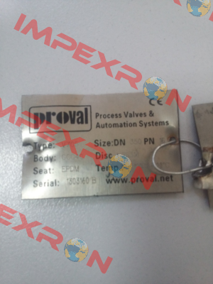 Type: V705  Serial:1303160 B DN350  Proval