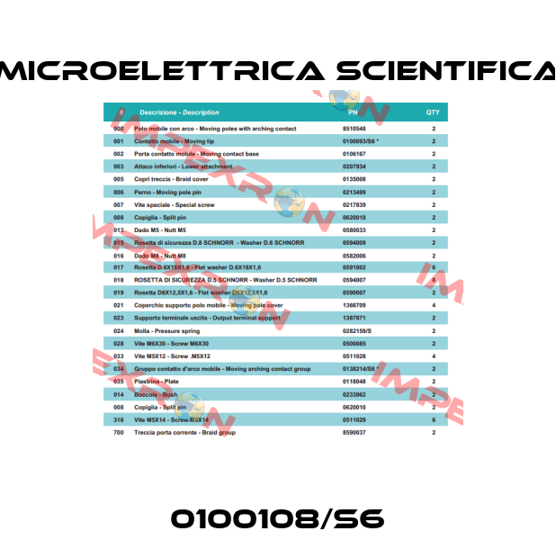 0100108/S6 Microelettrica Scientifica