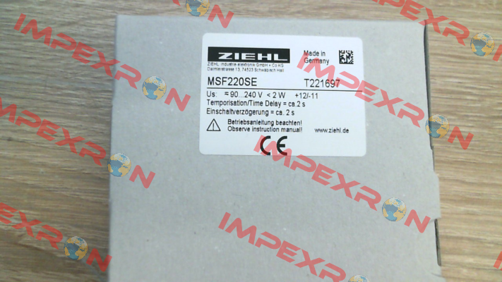 T221697 / MSF220SE Ziehl