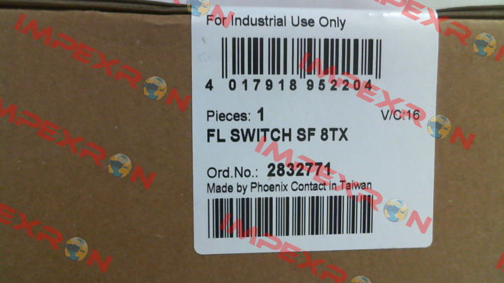 P/N: 2832771 Type: FL SWITCH SF 8TX Phoenix Contact