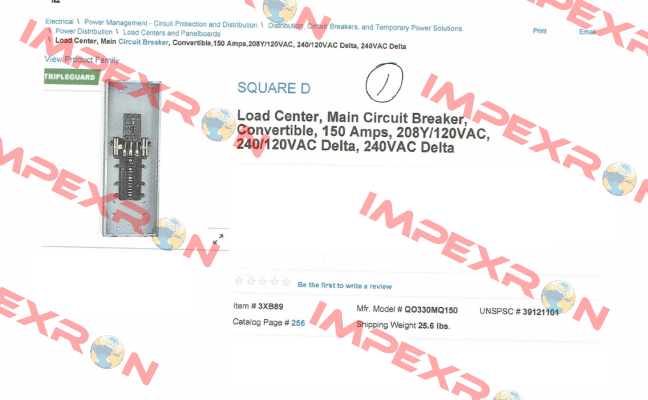 QO330MQ150 Square D (Schneider Electric)