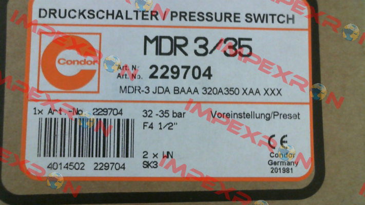 229704 MDR 3/35 Condor